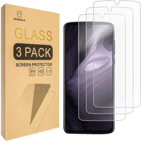 Mr.Shield [3er-Pack] entwickelt für Motorola Moto Z4 [gehärtetes Glas] Displayschutzfolie [japanisches Glas mit 9H-Härte] mit lebenslangem Ersatz