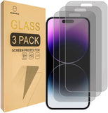 Mr.Shield [3-PACK] Privacy Screen Protector Compatible with iPhone 14 Pro [Tempered Glass] [Anti Spy] Screen Protector with Lifetime Replacement