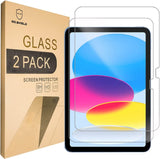 Mr.Shield Displayschutzfolie für iPad 10. Generation (iPad 10 2022 10,9 Zoll) [gehärtetes Glas] [2er-Pack] Displayschutzfolie mit lebenslangem Ersatz