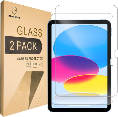Mr.Shield Screen Protector for iPad Air 11 2025 and iPad 10 2022 [Tempered Glass] [2-PACK] Screen Protector