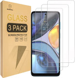Mr.Shield [3-Pack] Designed For Motorola Moto G22 [Tempered Glass] [Japan Glass with 9H Hardness] Screen Protector with Lifetime Replacement