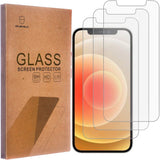 Mr.Shield Screen Protector Compatible with iPhone 12 Mini [Easy Face Recognition Unlock Version] [3 PACK] Tempered Glass Screen Protector