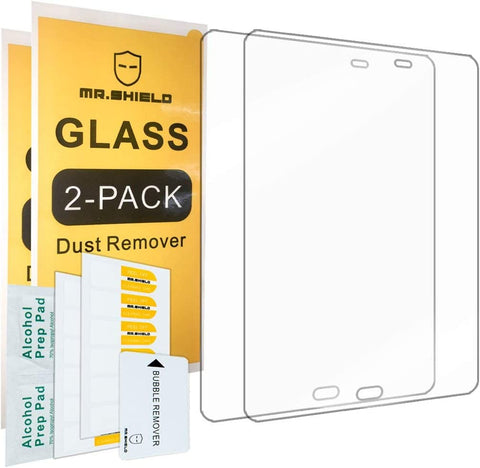 [2er-Pack] – Mr.Shield entwickelt für Samsung Galaxy Tab A 9,7 Zoll [gehärtetes Glas] Displayschutzfolie [0,3 mm ultradünn, 9H-Härte, 2,5D runde Kante] mit lebenslangem Ersatz