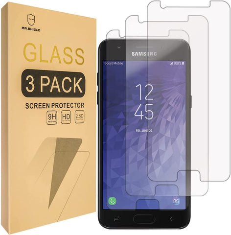 Mr.Shield [3er-Pack] Displayschutzfolie aus gehärtetem Glas für Samsung Galaxy J3 Orbit mit lebenslangem Ersatz