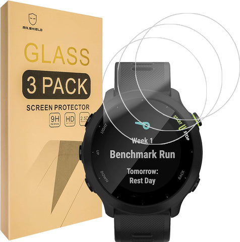 Mr.Shield Screen Protector compatible with Garmin Forerunner 955/955 Solar [Tempered Glass] [3-PACK] [Japan Glass with 9H Hardness]