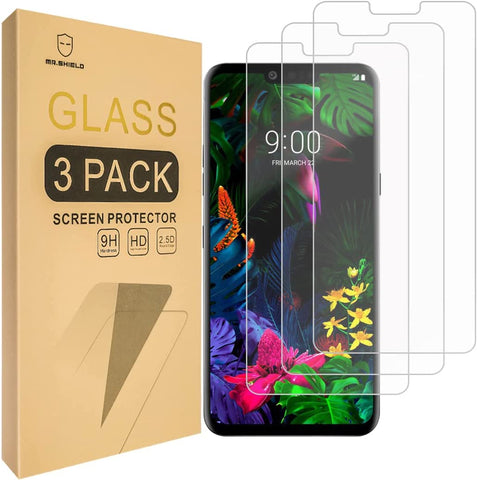 Mr.Shield [3er-Pack] entwickelt für LG G8 ThinQ [gehärtetes Glas] Displayschutzfolie [japanisches Glas mit 9H-Härte] mit lebenslangem Ersatz