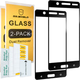 [2-Pack]-Mr.Shield for Nokia 5 [Tempered Glass] [Full Cover] [Black] Screen Protector with Lifetime Replacement