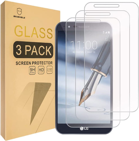 Mr.Shield [3er-Pack] entwickelt für LG Stylo 3 Plus [gehärtetes Glas] Displayschutzfolie [japanisches Glas mit 9H-Härte] mit lebenslangem Ersatz
