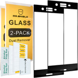 Mr.Shield [2-PACK] Designed For Sony Xperia XZ Premium [Tempered Glass] [Full Cover] [Black] Screen Protector with Lifetime Replacement