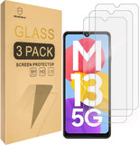 Mr.Shield [3er-Pack] Displayschutzfolie für Samsung Galaxy M13 5G [gehärtetes Glas] [Japanisches Glas mit 9H-Härte] mit lebenslangem Ersatz