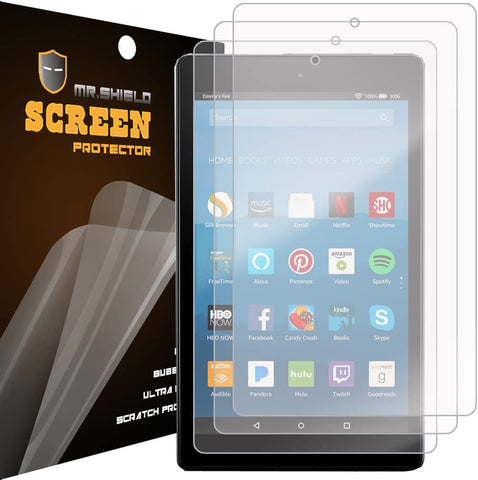 Mr.Shield wurde für das Amazon Fire HD 8-Tablet mit Alexa (7. Generation – Version 2017) entwickelt, blendfreier [matter] Displayschutz [3er-Pack] mit lebenslangem Ersatz