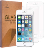 Mr.Shield [2ER-PACK] Entwickelt für iPhone SE (NUR 2016 Edition) / iPhone 5 / iPhone 5S / iPhone 5C [Gehärtetes Glas] Displayschutzfolie mit lebenslangem Ersatz