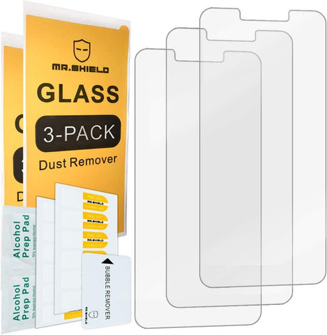 Mr.Shield [3er-Pack] Entwickelt für Alcatel TCL A1 (A501DL) [Gehärtetes Glas] [Japanisches Glas mit 9H-Härte] Displayschutzfolie mit lebenslangem Ersatz