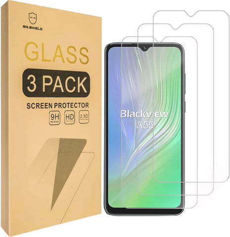 Mr.Shield [3-Pack] Screen Protector For Blackview A55 / Blackview A55 Pro [Tempered Glass] [Japan Glass with 9H Hardness] with Lifetime Replacement