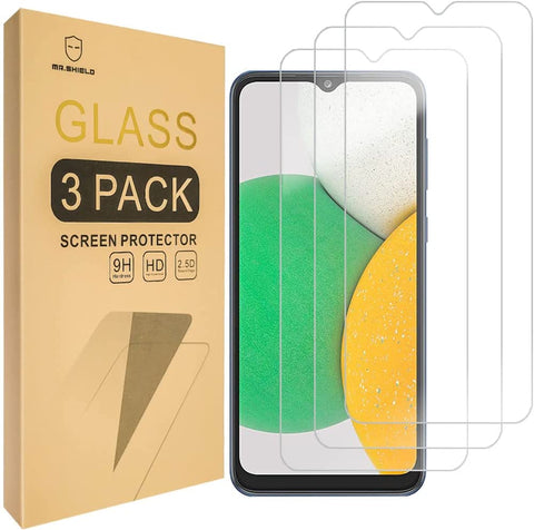 Mr.Shield [3er-Pack] Entwickelt für Samsung Galaxy A03 Core [Gehärtetes Glas] [Japanisches Glas mit 9H-Härte] Displayschutzfolie