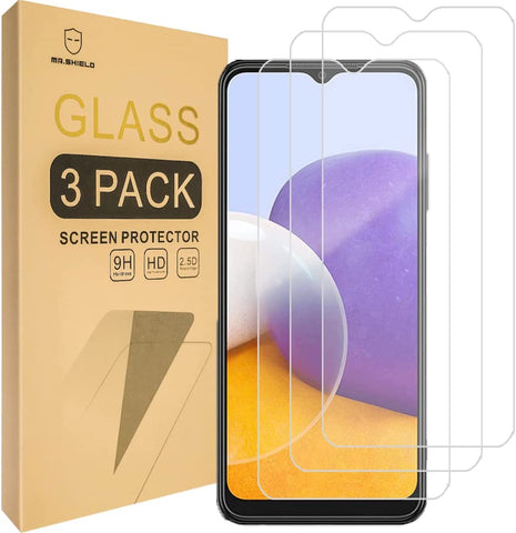 Mr.Shield [3-Pack] Designed For Motorola MOTO E20 [Shorter Fit for Case Version] [Tempered Glass] [Japan Glass with 9H Hardness] Screen Protector with Lifetime Replacement