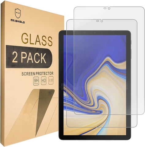Mr.Shield [2er-Pack] entwickelt für Samsung Galaxy Tab S4 [gehärtetes Glas] Displayschutzfolie [0,3 mm ultradünn, 9H-Härte, 2,5D runde Kante] mit lebenslangem Ersatz