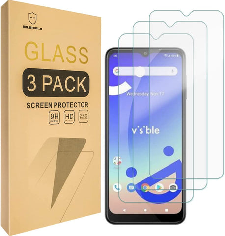 Mr.Shield Screen Protector For Visible Midnight [Tempered Glass] [9H Hardness] [3-Pack] Screen Protector