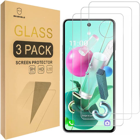 Mr.Shield [3-Pack] Designed For LG K92 5G [Tempered Glass] [Japan Glass with 9H Hardness] Screen Protector with Lifetime Replacement