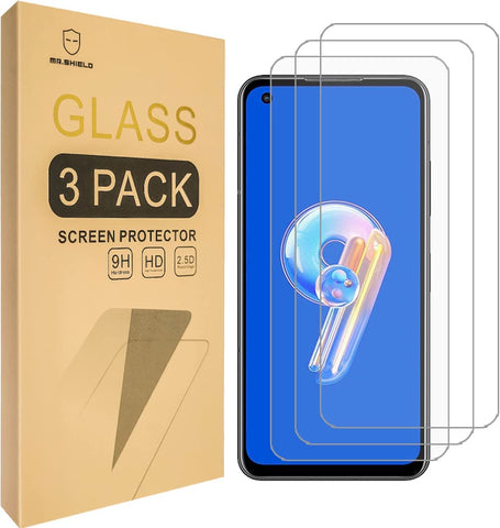 Mr.Shield [3-Pack] Designed For Asus Zenfone 9 [Tempered Glass] [Japan Glass with 9H Hardness] Screen Protector with Lifetime Replacement