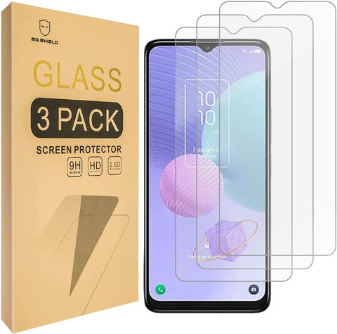 Mr.Shield [3-Pack] Designed For TCL 405 / TCL 406 [Tempered Glass] [Japan Glass with 9H Hardness] Screen Protector with Lifetime Replacement