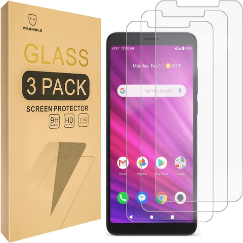 Mr.Shield [3-Pack] Designed For Alcatel Lumos (DALN5023) / Alcatel Axel (5004R) [Tempered Glass] [Japan Glass with 9H Hardness] Screen Protector with Lifetime Replacement