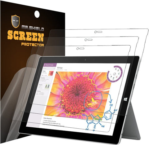 Mr.Shield wurde speziell für Microsoft Surface Pro 3 12 Zoll entwickelt. Premium-Klarsicht-Displayschutz [3er-Pack] mit lebenslangem Ersatz