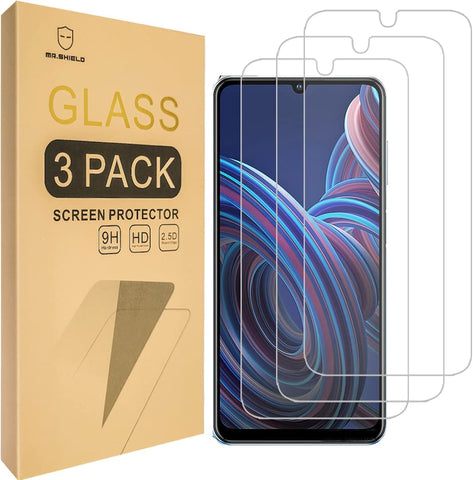 [3-Pack]-Mr.Shield Designed For ZTE Blade A72 4G [Tempered Glass] [Japan Glass with 9H Hardness] Screen Protector with Lifetime Replacement