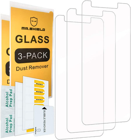 Mr.Shield [3er-Pack] entwickelt für Samsung (Galaxy A2 Core) [gehärtetes Glas] Displayschutzfolie [japanisches Glas mit 9H-Härte] mit lebenslangem Ersatz