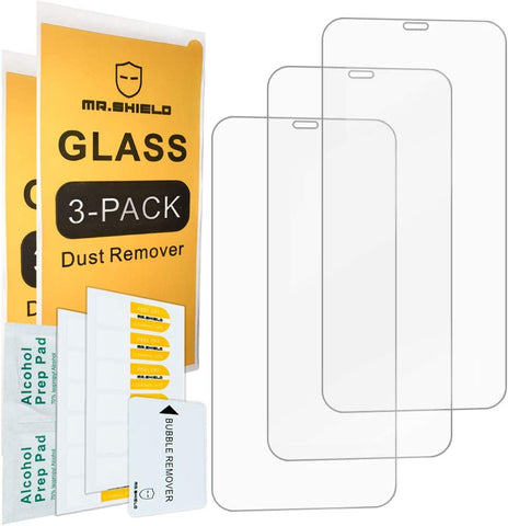 Mr.Shield Displayschutzfolie kompatibel mit iPhone 12 Mini [5,4 Zoll Display, 2020] [3er-Pack] Displayschutzfolie aus gehärtetem Glas