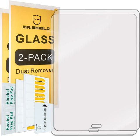Mr.Shield [2er-Pack] entwickelt für Samsung Galaxy Tab S3 / S2 9,7 [gehärtetes Glas] Displayschutzfolie [0,3 mm ultradünn, 9H-Härte, 2,5D runde Kante] mit lebenslangem Ersatz