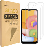 Mr.Shield [3-Pack] Designed For Samsung Galaxy A01 / Galaxy M01 [Tempered Glass] [Japan Glass with 9H Hardness] Screen Protector with Lifetime Replacement