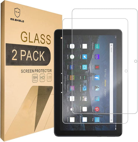 Mr.Shield [2-PACK] Designed For All-New Fire HD 10 / Fire HD 10 Plus Tablet 10.1 inch (11th Generation, 2021-2023 Release) [Tempered Glass] [Japan Glass with 9H Hardness] Screen Protector