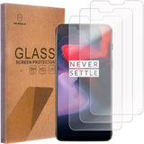 Mr.Shield [3-PACK] Designed For OnePlus 6 / OnePlus Six [Upgrade Maximum Cover Screen Version] [Tempered Glass] Screen Protector with Lifetime Replacement