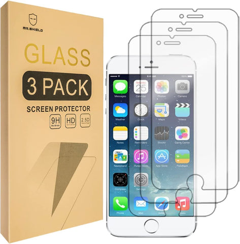 Mr.Shield [3er-Pack] entwickelt für iPhone 8 / iPhone 7 [gehärtetes Glas] Displayschutzfolie [japanisches Glas mit 9H-Härte] mit lebenslangem Ersatz