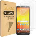 [3ER-PACK]-Mr.Shield entwickelt für Motorola (MOTO E5) [gehärtetes Glas] Displayschutzfolie mit lebenslangem Ersatz