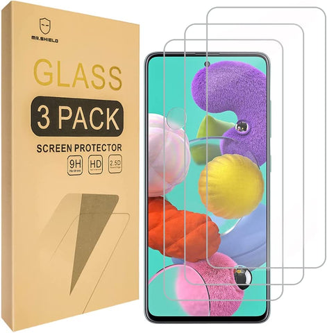 Mr.Shield [3er-Pack] Entwickelt für Samsung Galaxy A51 5G /A52 5G / A53 5G [A51/A52/A52 UW] [Gehärtetes Glas] Displayschutzfolie [Japanisches Glas mit 9H-Härte] mit lebenslangem Ersatz