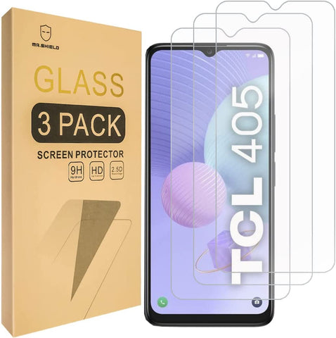 Mr.Shield [3-Pack] Designed For TCL 40 XE / TCL 40 X [Tempered Glass] [Japan Glass with 9H Hardness] Screen Protector with Lifetime Replacement