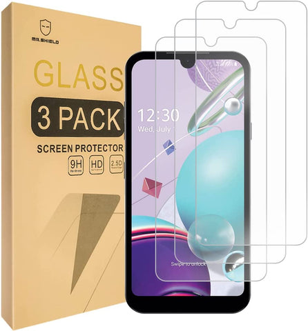 Mr.Shield [3er-Pack] Entwickelt für LG Fortune 3 [Gehärtetes Glas] [Japanisches Glas mit 9H-Härte] Displayschutzfolie mit lebenslangem Ersatz