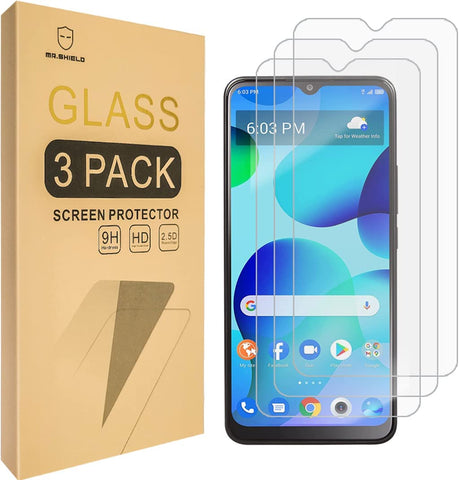 Mr.Shield [3er-Pack] Entwickelt für TCL 30T / TCL 30 T [Gehärtetes Glas] [Japanisches Glas mit 9H-Härte] Displayschutzfolie mit lebenslangem Ersatz