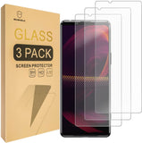 Mr.Shield [3er-Pack] Entwickelt für Sony Xperia 5 III [Gehärtetes Glas] [Japanisches Glas mit 9H-Härte] Displayschutzfolie mit lebenslangem Ersatz