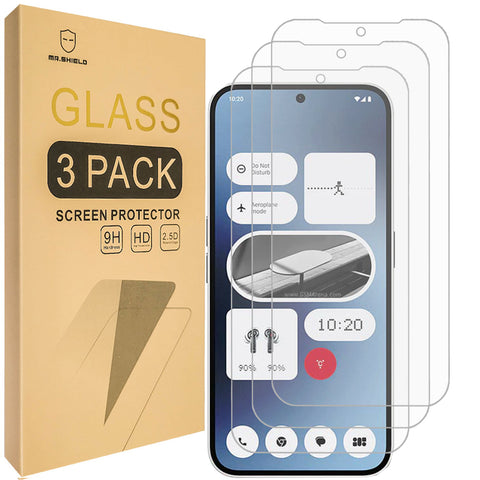 Mr.Shield Screen Protector compatible with Nothing Phone (2a) / Nothing Phone 2A [Tempered Glass] [3-PACK] [Japan Glass with 9H Hardness]