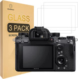 Mr.Shield [3-Pack] Screen protector for Sony Alpha a7RIII a7RIV A7R3 A9 A7RII A7SII A77II RX100 Camera [NOT fit For A7IV Camera] [Tempered Glass] [Japan Glass with 9H Hardness] Screen Protector