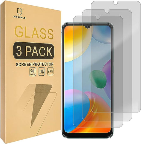 Mr.Shield Privacy [3-PACK] Screen Protector For Xiaomi (Redmi 10C) [Tempered Glass] [Anti Spy] Screen Protector with Lifetime Replacement