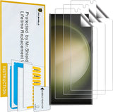 Mr.Shield [3er-Pack] Displayschutzfolie für Samsung Galaxy S23 Ultra [stark klebende, flexible Folie] (TPU-Material), hochwertige, klare Displayschutzfolie