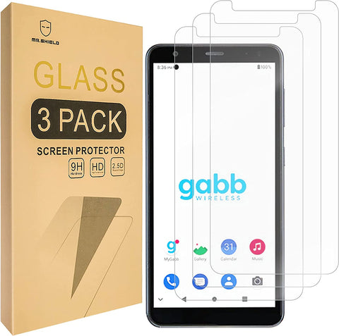 Mr.Shield [3-Pack] Designed For ZTE Gabb Z2 [Tempered Glass] [Japan Glass with 9H Hardness] Screen Protector with Lifetime Replacement