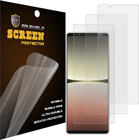 Mr.Shield [3-Pack] Designed For Sony Xperia 5 IV Premium Clear Screen Protector (PET Material)