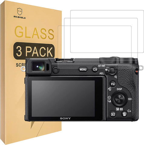 Mr.Shield [3-Pack] Screen protector for Sony Alpha A6600 A6100 A6400 A6000 A5000 A6300 NEX-7 NEX-3N NEX-5 NEX-6L [NOT for a6500/a5100] [Tempered Glass] [9H Hardness] Screen Protector