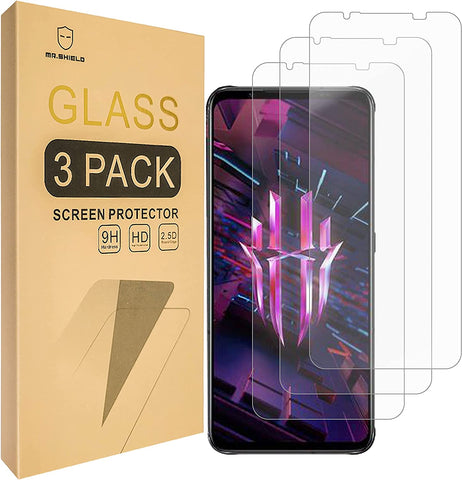 Mr.Shield Screen Protector For Nubia Red Magic 7S [Tempered Glass] [9H Hardness] [3-Pack] Screen Protector