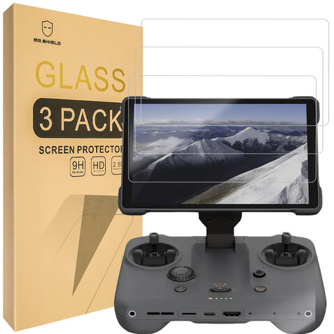 Mr.Shield Screen Protector compatible with DJI RC Pro 2 [Tempered Glass] [3-PACK] [Japan Glass with 9H Hardness]